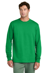 Port & Co Long Sleeve Core Cotton Tee - Clover Green