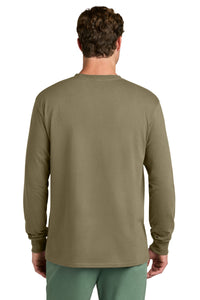 Port & Co Long Sleeve Core Cotton Tee - Coyote Brown Back