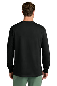 Port & Co Long Sleeve Core Cotton Tee - Jet Black Back