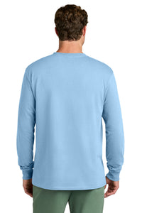 Port & Co Long Sleeve Core Cotton Tee - Light Blue Back