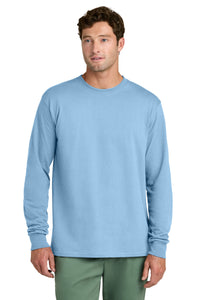 Port & Co Long Sleeve Core Cotton Tee - Light Blue