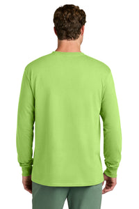 Port & Co Long Sleeve Core Cotton Tee - Lime Back