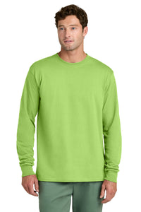 Port & Co Long Sleeve Core Cotton Tee - Lime