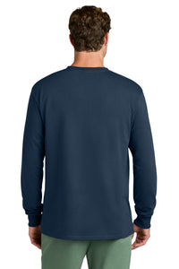 Port & Co Long Sleeve Core Cotton Tee - Navy Back