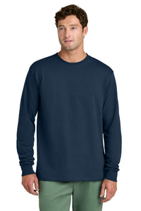 Port & Co Long Sleeve Core Cotton Tee - Navy