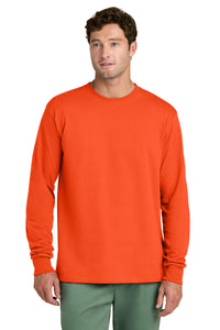 Port & Co Long Sleeve Core Cotton Tee - Orange