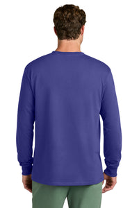 Port & Co Long Sleeve Core Cotton Tee - Purple Back