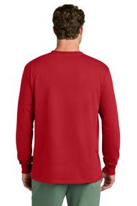 Port & Co Long Sleeve Core Cotton Tee - Red Back
