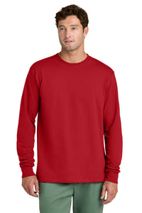 Port & Co Long Sleeve Core Cotton Tee - Red