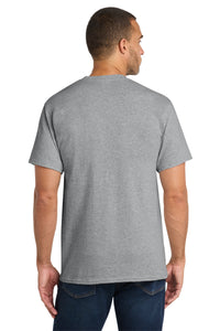 Port & Co Core Cotton Pocket Tee - Athletic Heather Back