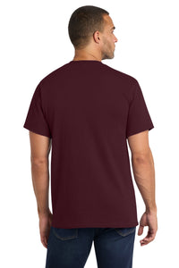 Port & Co Core Cotton Pocket Tee - Athletic Maroon Back