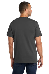Port & Co Core Cotton Pocket Tee - Charcoal Back