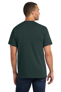 Port & Co Core Cotton Pocket Tee - Dark Green Back
