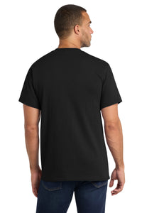 Port & Co Core Cotton Pocket Tee - Jet Black Back