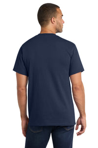 Port & Co Core Cotton Pocket Tee - Navy Back