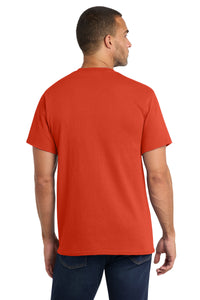 Port & Co Core Cotton Pocket Tee - Orange Back
