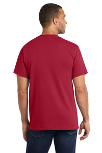 Port & Co Core Cotton Pocket Tee - Red Back