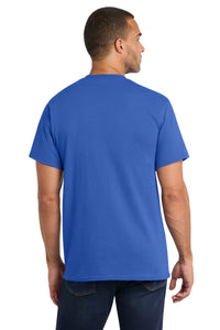 Port & Co Core Cotton Pocket Tee - Royal Back