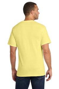 Port & Co Core Cotton Pocket Tee - Yellow Back