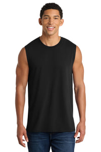 Port & Co Core Cotton Sleeveless Tee - Jet Black