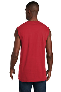 Port & Co Core Cotton Sleeveless Tee - Red Back