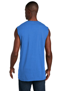 Port & Co Core Cotton Sleeveless Tee - Royal Back
