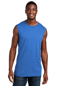 Port & Co Core Cotton Sleeveless Tee - Royal