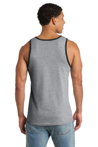 Port & Co Core Cotton Tank Top - Athletic Heather/ Jet Black Back