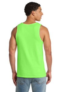 Port & Co Core Cotton Tank Top - Neon Green Back