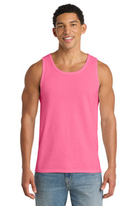 Port & Co Core Cotton Tank Top - Neon Pink