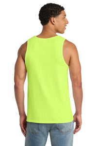 Port & Co Core Cotton Tank Top - Neon Yellow Back