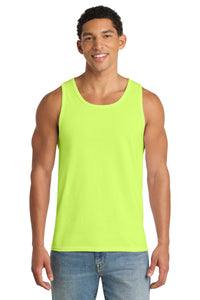 Port & Co Core Cotton Tank Top - Neon Yellow