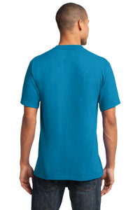 Port & Co Core Cotton V-Neck Tee - Neon Blue Back
