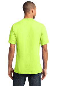 Port & Co Core Cotton V-Neck Tee - Neon Yellow Back