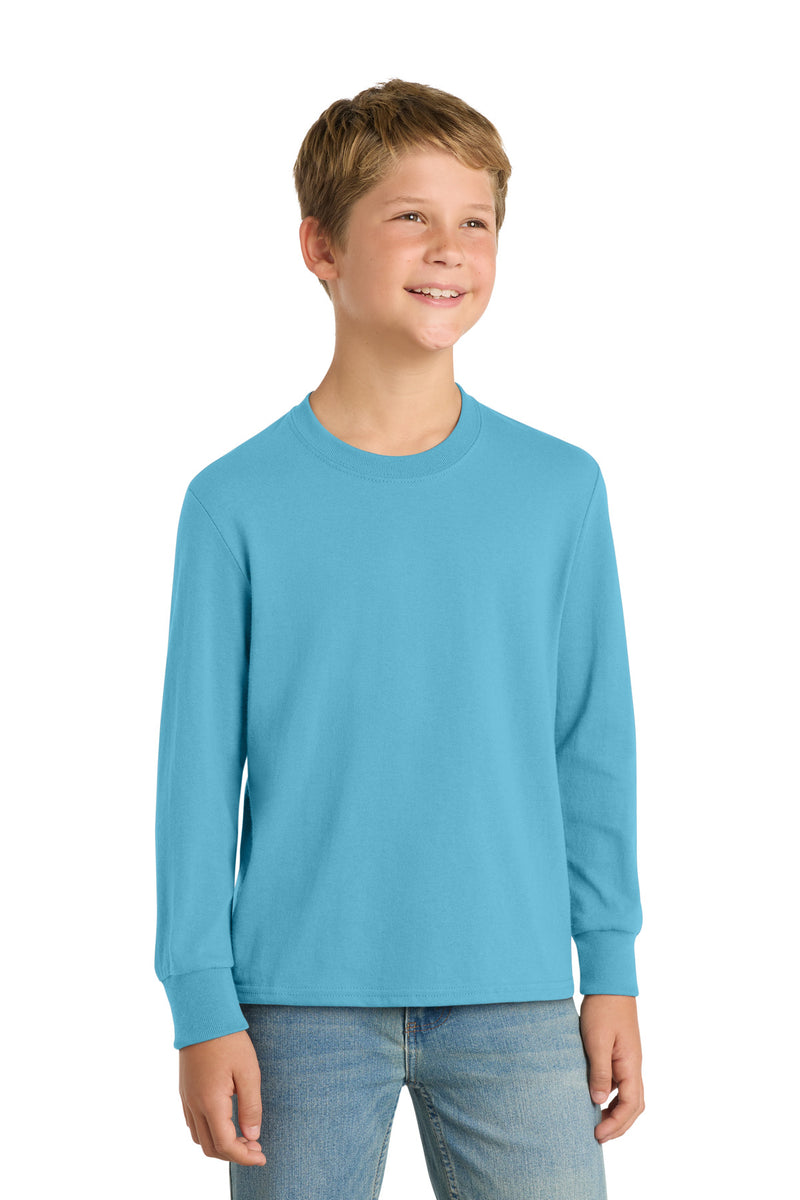 Port & Co Youth Long Sleeve Core Cotton Tee