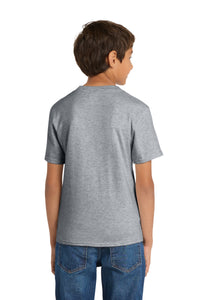 Port & Co Youth Core Cotton Tee - Athletic Heather Back