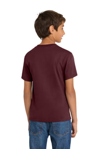 Port & Co Youth Core Cotton Tee - Athletic Maroon Back