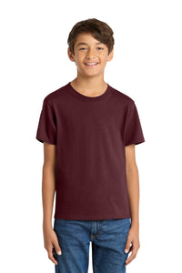 Port & Co Youth Core Cotton Tee - Athletic Maroon