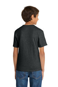 Port & Co Youth Core Cotton Tee - Black Heather Back