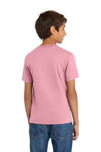 Port & Co Youth Core Cotton Tee - Candy Pink Back