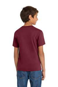 Port & Co Youth Core Cotton Tee - Cardinal Back