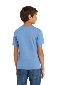 Port & Co Youth Core Cotton Tee - Carolina Blue Back