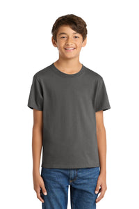 Port & Co Youth Core Cotton Tee - Charcoal
