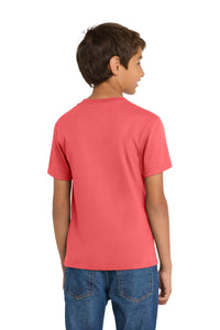 Port & Co Youth Core Cotton Tee - Coral Back