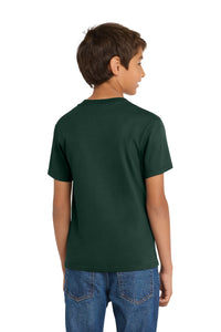 Port & Co Youth Core Cotton Tee - Dark Green Back