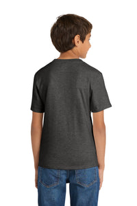 Port & Co Youth Core Cotton Tee - Dark Heather Grey Back
