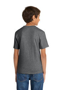 Port & Co Youth Core Cotton Tee - Graphite Heather Back