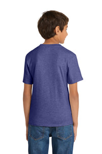 Port & Co Youth Core Cotton Tee - Heather Purple Back