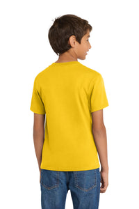Port & Co Youth Core Cotton Tee - Lemon Yellow Back
