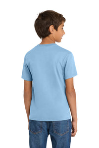Port & Co Youth Core Cotton Tee - Light Blue Back